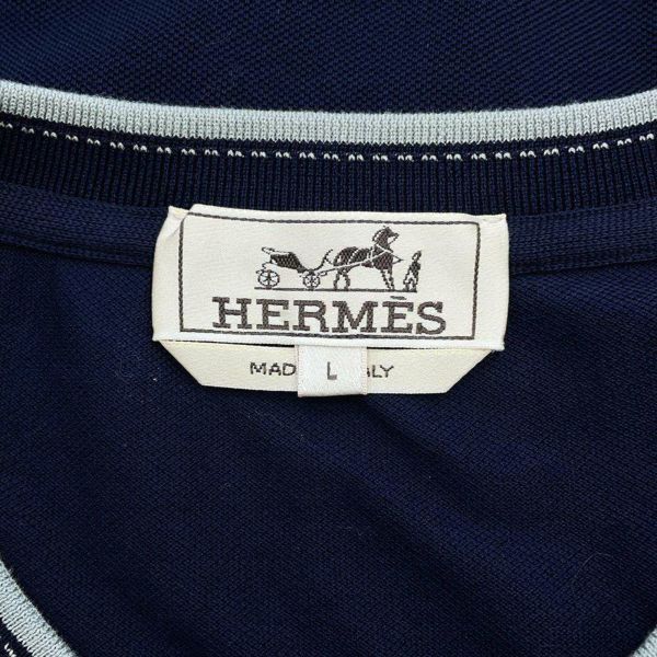 エルメス トップス サドルステッチ コットン メンズサイズL HERMES メンズ Tシャツ 半袖