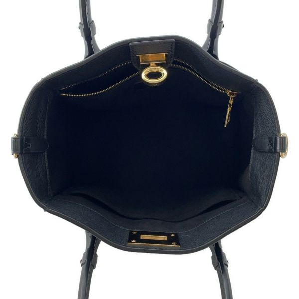 ルイヴィトン ハンドバッグ カーフレザー モノグラム オンマイサイドPM M57728 2way ブラック 黒