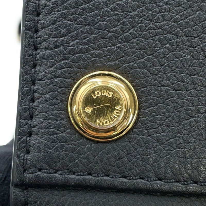 ルイヴィトン ハンドバッグ カーフレザー モノグラム オンマイサイドPM M57728 2way ブラック 黒