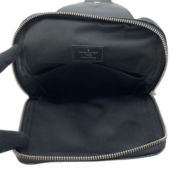 ルイヴィトン ボディバッグ ダミエ・グラフィット トラベルステッカー アヴェニュー・スリングバッグ N41056 黒 ブラック