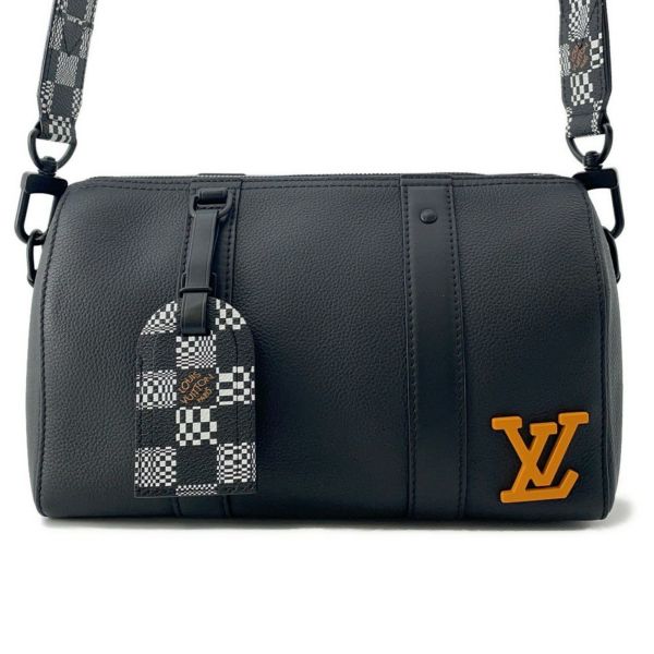 ルイヴィトン ショルダーバッグ ダミエ・ディストーテッド シティ・キーポル M57417 LOUIS VUITTON 黒 ブラック