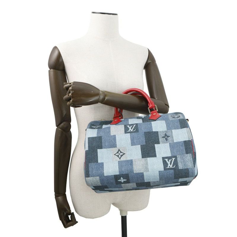 ルイヴィトン ハンドバッグ モノグラム・デニム スピーディ・バンドリエール 30 M45041 ヴィトン バッグ 2way ショルダーバッグ