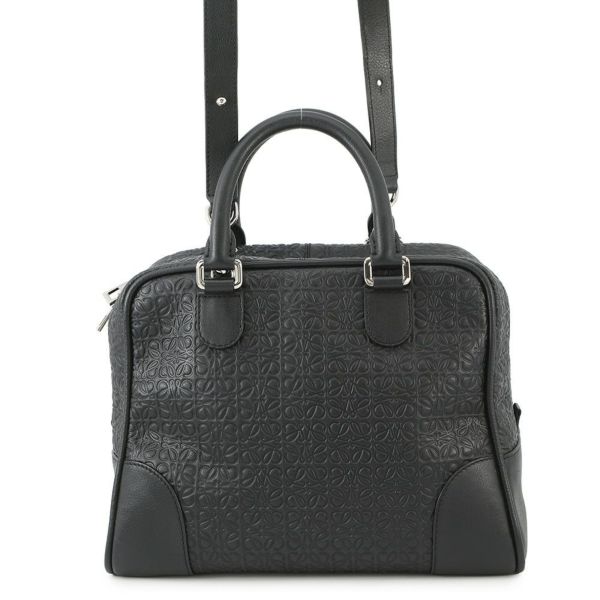 ロエベ ハンドバッグ リピートアナグラム アマソナ75 レザー 301.55.L03 LOEWE 2way 黒