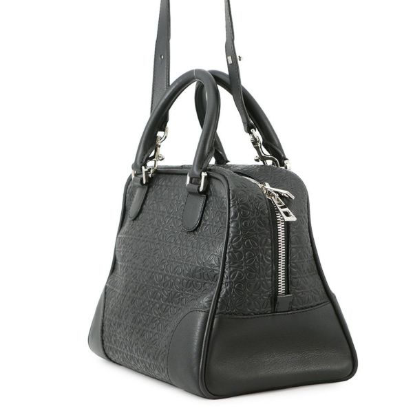 ロエベ ハンドバッグ リピートアナグラム アマソナ75 レザー 301.55.L03 LOEWE 2way 黒