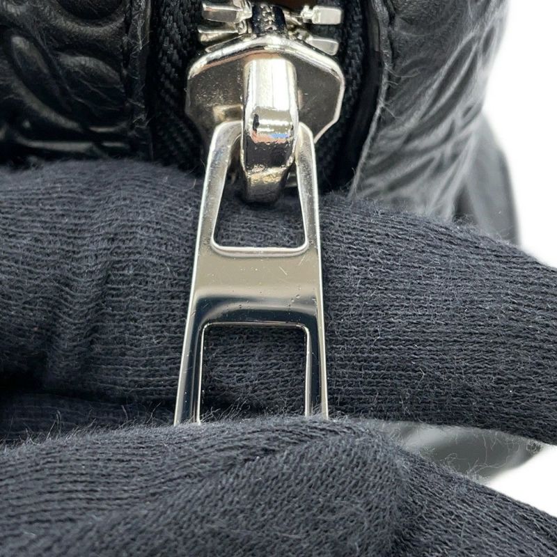 ロエベ ハンドバッグ リピートアナグラム アマソナ75 レザー 301.55.L03 LOEWE 2way 黒