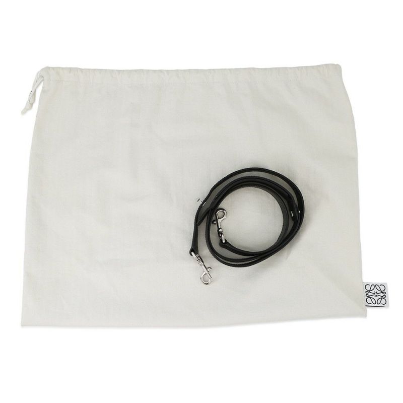 ロエベ ハンドバッグ リピートアナグラム アマソナ75 レザー 301.55.L03 LOEWE 2way 黒