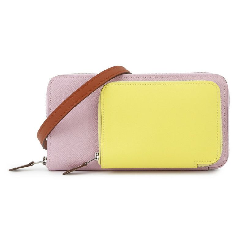 エルメス 長財布 ヌーヴォー・トゥー・ゴー・ジップ モーヴシルベストル/ライム/キュイーブル/マンダリン/シルバー金具 エプソン/スイフト B刻印