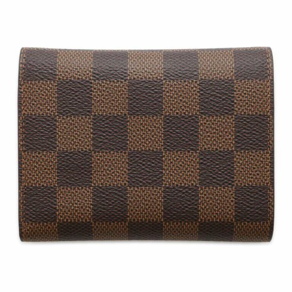 ルイヴィトン 三つ折り財布 ダミエ・エベヌ ポルトフォイユ・ヴィクトリーヌ N41659 LOUIS VUITTON レッド