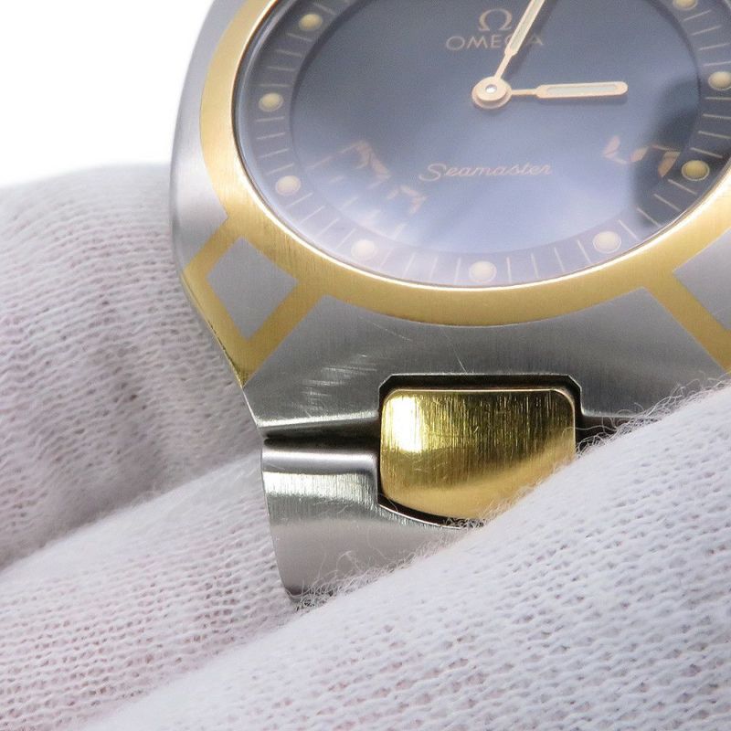 オメガ シーマスター シーマスターポラリス デジタル アナログ デジアナ SS/K18YG OMEGA 腕時計 黒文字盤