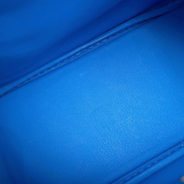 エルメス リンディ ミニ  ブルーイドラ/シルバー金具 トリヨンクレマンス W刻印 2wayショルダー