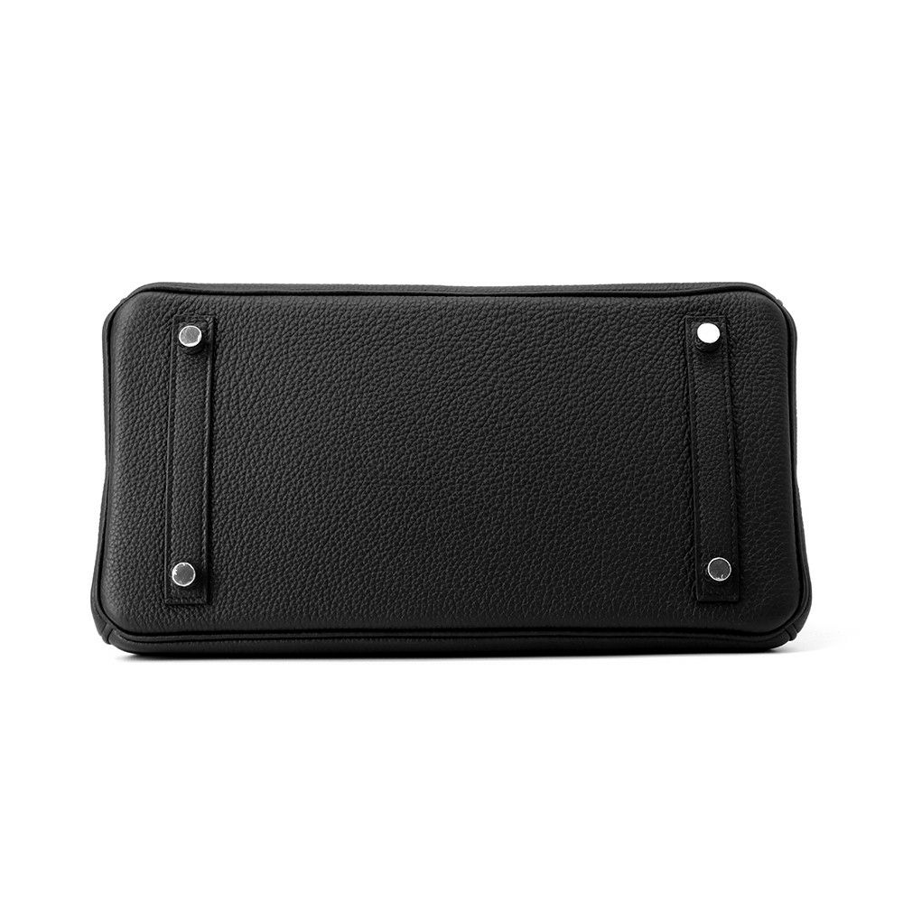 エルメス バーキン30 ブラック/シルバー金具 トゴ W刻印 HERMES Birkin ハンドバッグ 黒