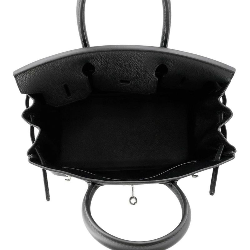 エルメス バーキン30 ブラック/シルバー金具 トゴ W刻印 HERMES Birkin ハンドバッグ 黒