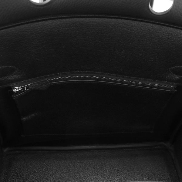 エルメス バーキン30 ブラック/シルバー金具 トゴ W刻印 HERMES Birkin ハンドバッグ 黒