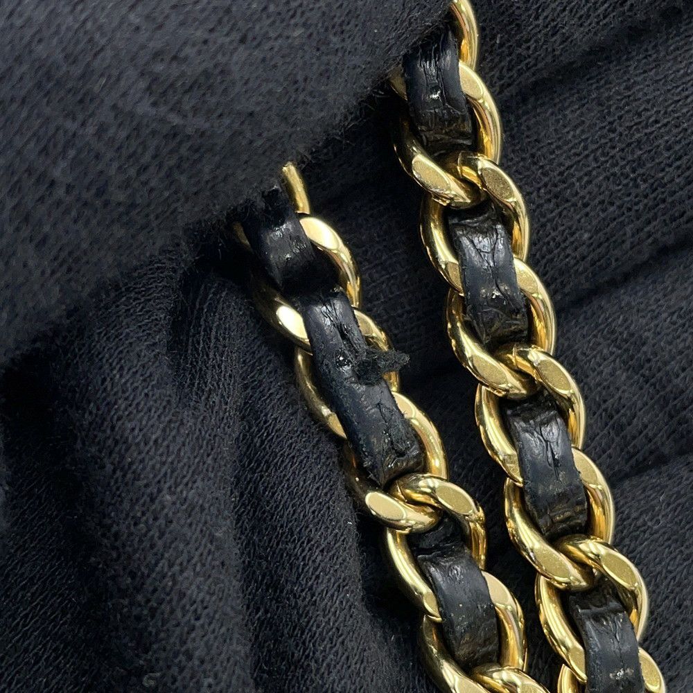 シャネル チェーンウォレット クラシック マトラッセ ココマーク キャビアスキン AP0250 CHANEL 財布 黒