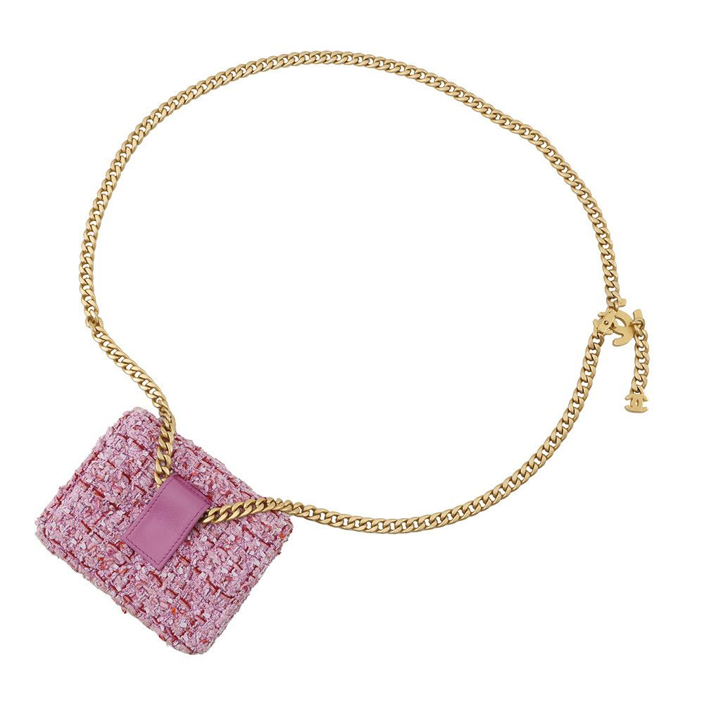 シャネル ボディバッグ ココマーク マトラッセ チェーンベルトバッグ ツイード CHANEL