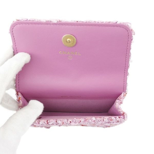 シャネル ボディバッグ ココマーク マトラッセ チェーンベルトバッグ ツイード CHANEL