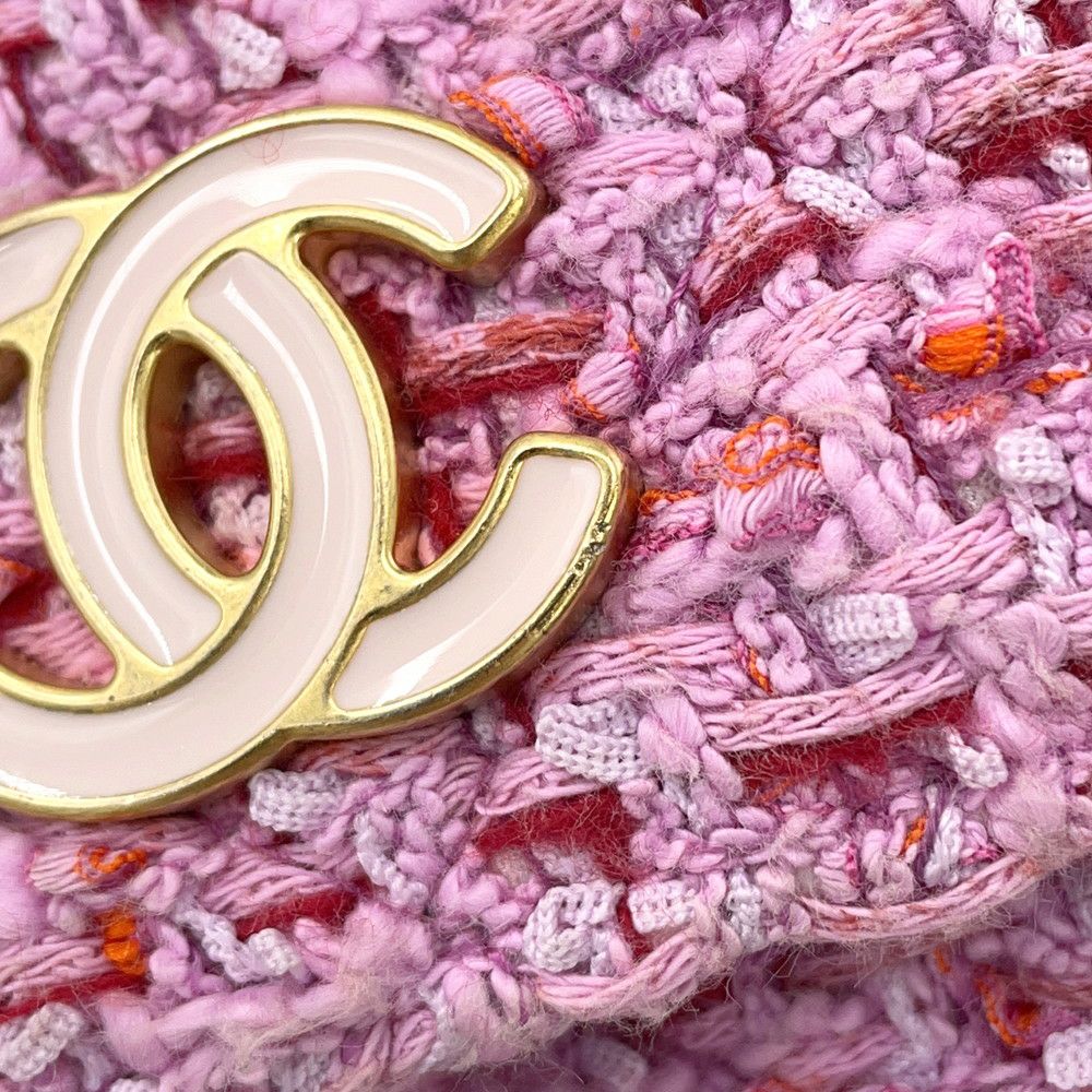 シャネル ボディバッグ ココマーク マトラッセ チェーンベルトバッグ ツイード CHANEL