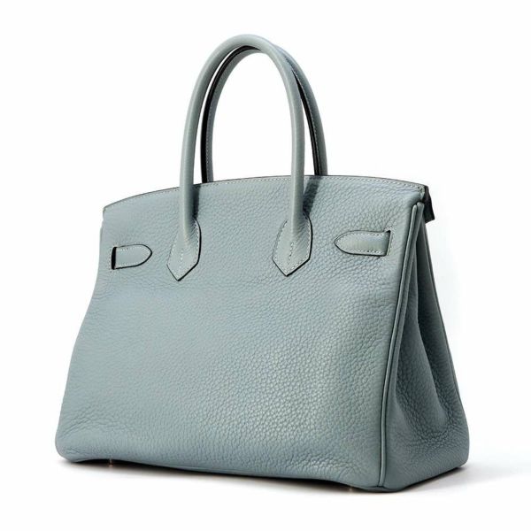 エルメス バーキン30 シエル/シルバー金具 トリヨンクレマンス □M刻印 HERMES Birkin ハンドバッグ