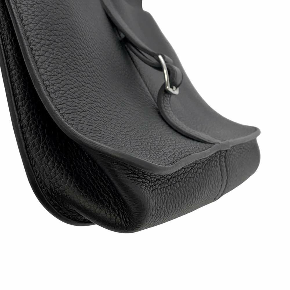 エルメス ハンドバッグ アルザン25 ブラック/シルバー金具 トリヨンクレマンス B刻印 2wayショルダー 黒