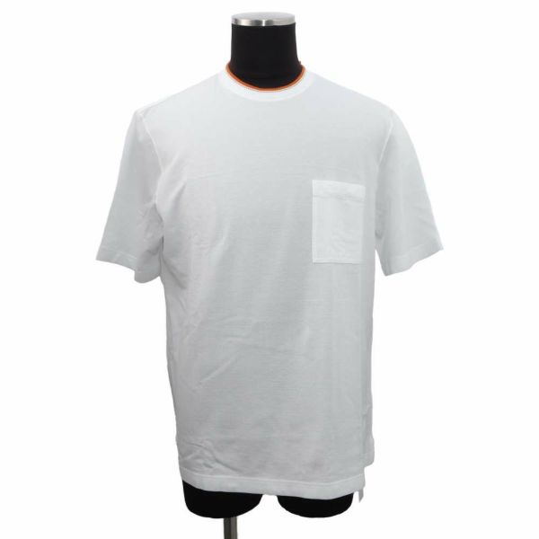 エルメスＴシャツ サドルステッチ コットン メンズサイズL HERMES アパレル 白