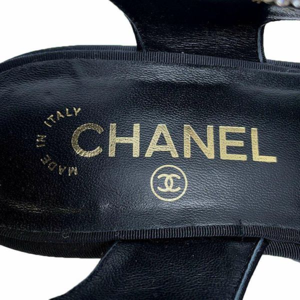 シャネル サンダル ラインストーン ココマーク マトラッセ グログラン レディースサイズ37C G39918 CHANEL 靴 黒