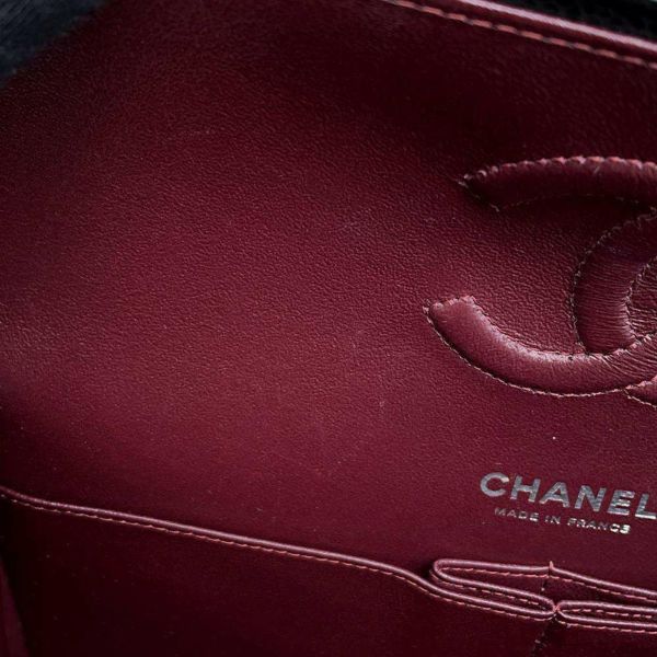 シャネル チェーンショルダーバッグ マトラッセ25 ココマーク キャビアスキン ダブルチェーン A01112 CHANEL 黒