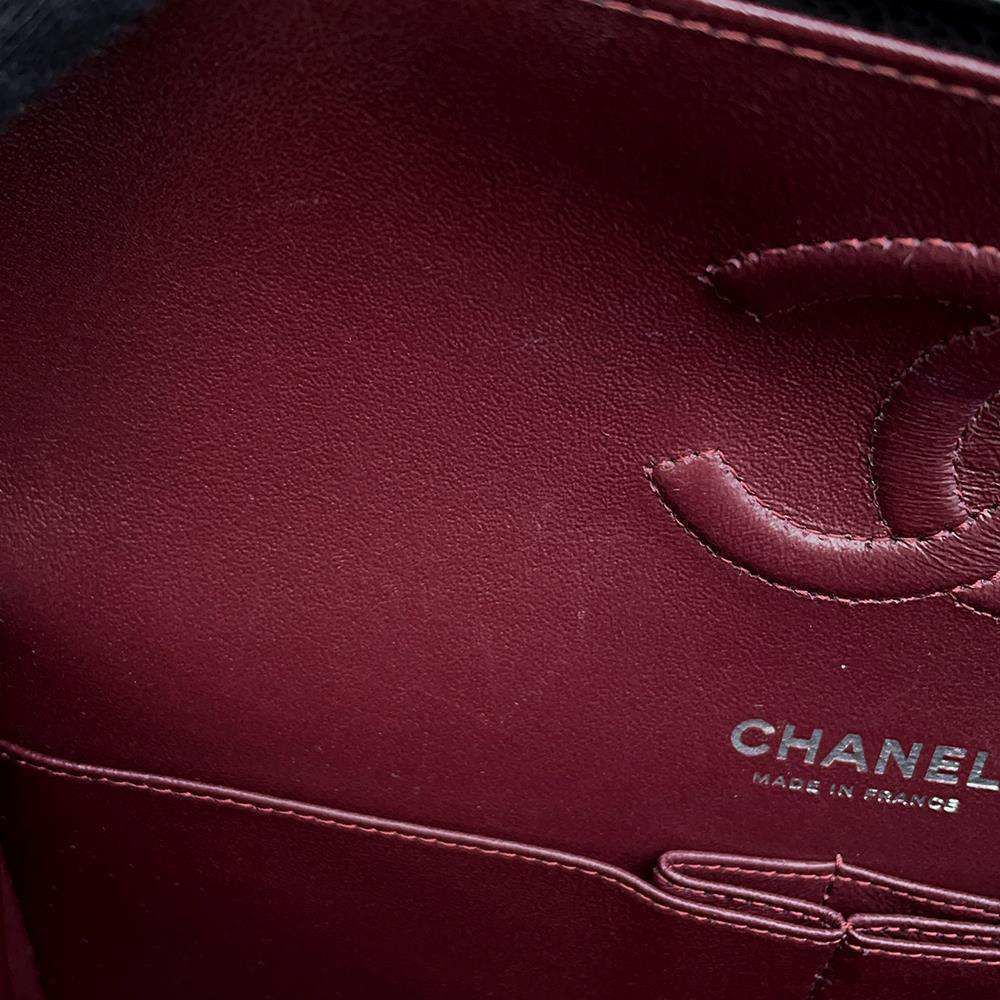 シャネル チェーンショルダーバッグ マトラッセ25 ココマーク キャビアスキン ダブルチェーン A01112 CHANEL 黒