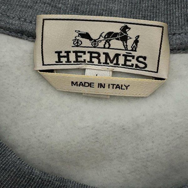 エルメス トップス ランH Run H トレーナー コットン メンズサイズL HERMES