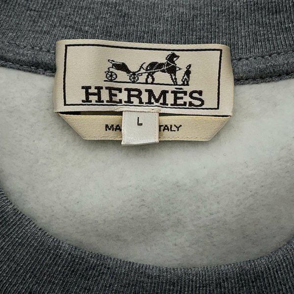 エルメス トップス ランH Run H トレーナー コットン メンズサイズL HERMES