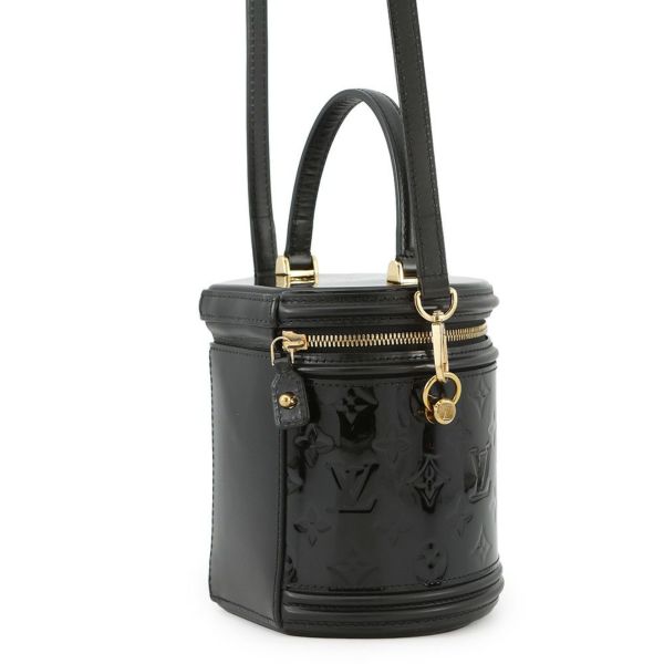 ルイヴィトン ハンドバッグ モノグラム・ヴェルニ カンヌ PM M53997 LOUIS VUITTON 2wayショルダーバッグ ブラック 黒