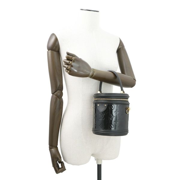 ルイヴィトン ハンドバッグ モノグラム・ヴェルニ カンヌ PM M53997 LOUIS VUITTON 2wayショルダーバッグ ブラック 黒