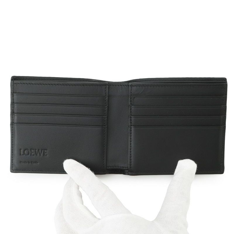 ロエベ 二つ折り財布 バイフォールドウォレット C779302X02 LOEWE 黒