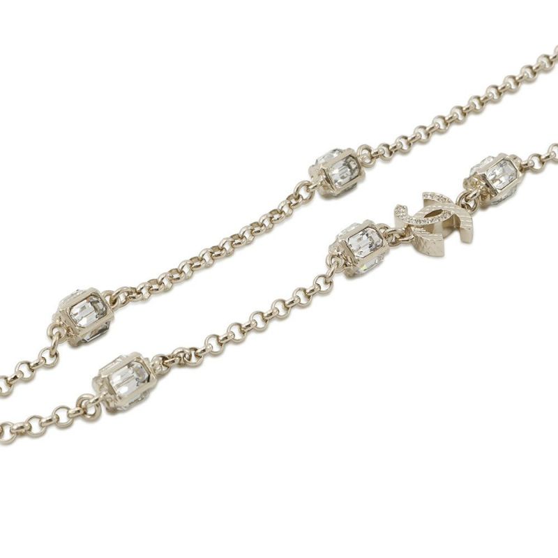 シャネル ネックレス ココマーク ラインストーン A23 K CHANEL アクセサリー