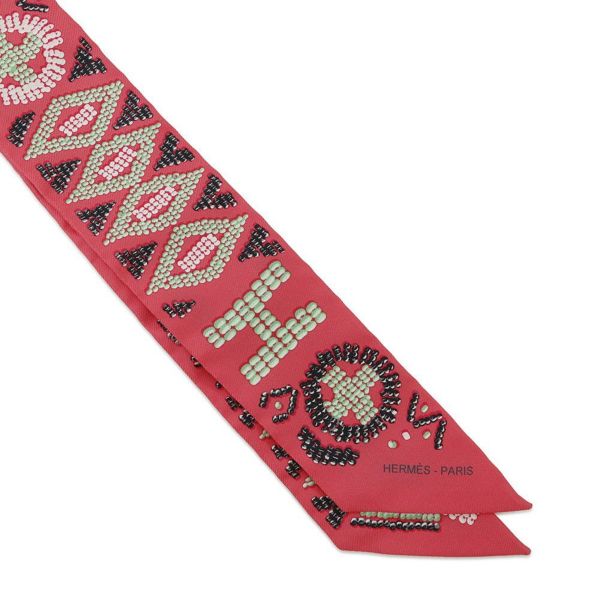 エルメス スカーフ ツイリー ケリーアンペルル Kelly en perles HERMES シルクツイル 2020秋冬