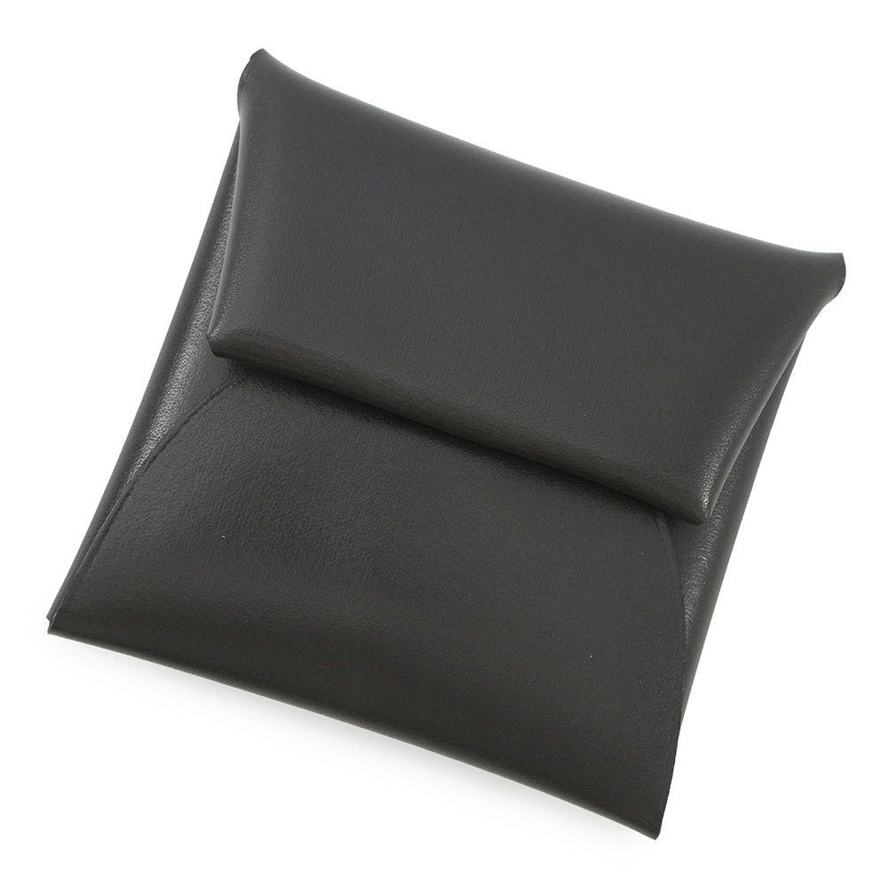 エルメス コインケース バスティア グラファイト ボックスカーフ K刻印 HERMES 小銭入れ