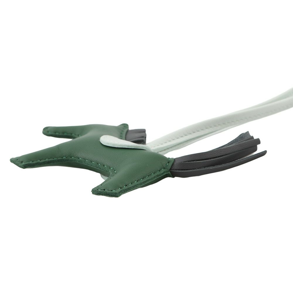 エルメス バッグチャーム ロデオPM ヴェールモワイヤン/ヴェールペパーミント/アルドワーズ ラムスキン W刻印 HERMES