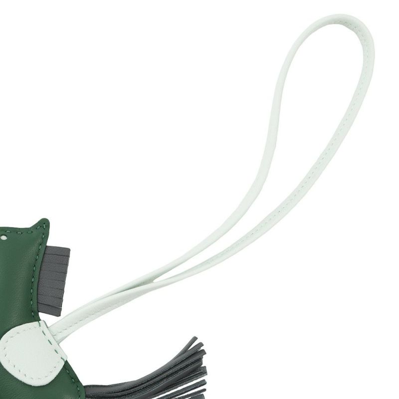 エルメス バッグチャーム ロデオPM ヴェールモワイヤン/ヴェールペパーミント/アルドワーズ ラムスキン W刻印 HERMES