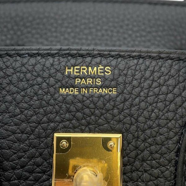 エルメス バーキン25 ブラック/ゴールド金具 トゴ W刻印 HERMES Birkin ハンドバッグ 黒