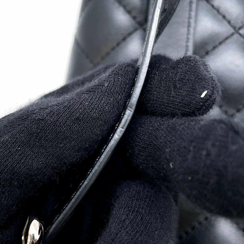 シャネル ボディバッグ マトラッセ ユニフォーム ラムスキン CHANEL バッグ ウエストバッグ 黒