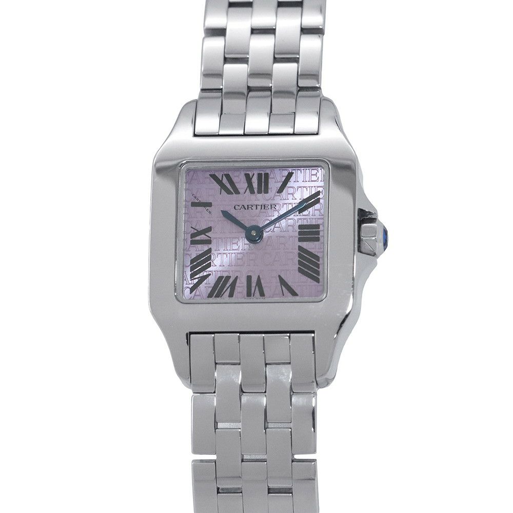 カルティエ サントスドゥモワゼル 2008年クリスマス限定モデル 2000本限定 パープル文字盤