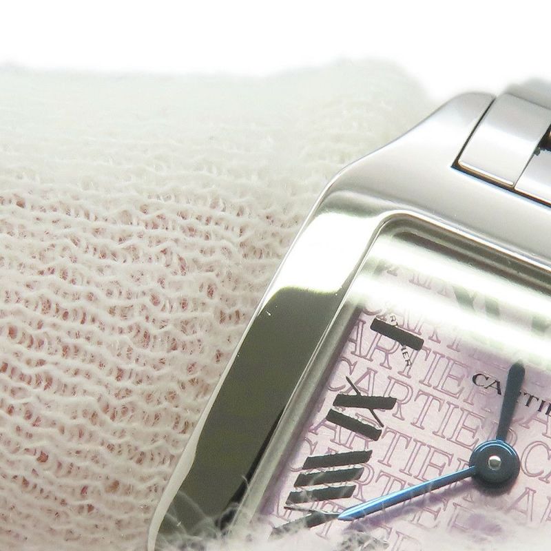 カルティエ サントスドゥモワゼル 2008年クリスマス限定モデル 2000本限定 パープル文字盤