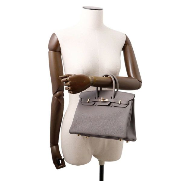 エルメス バーキン25 グリメイヤー/シャンパンゴールド金具 トゴ W刻印 HERMES Birkin ハンドバッグ