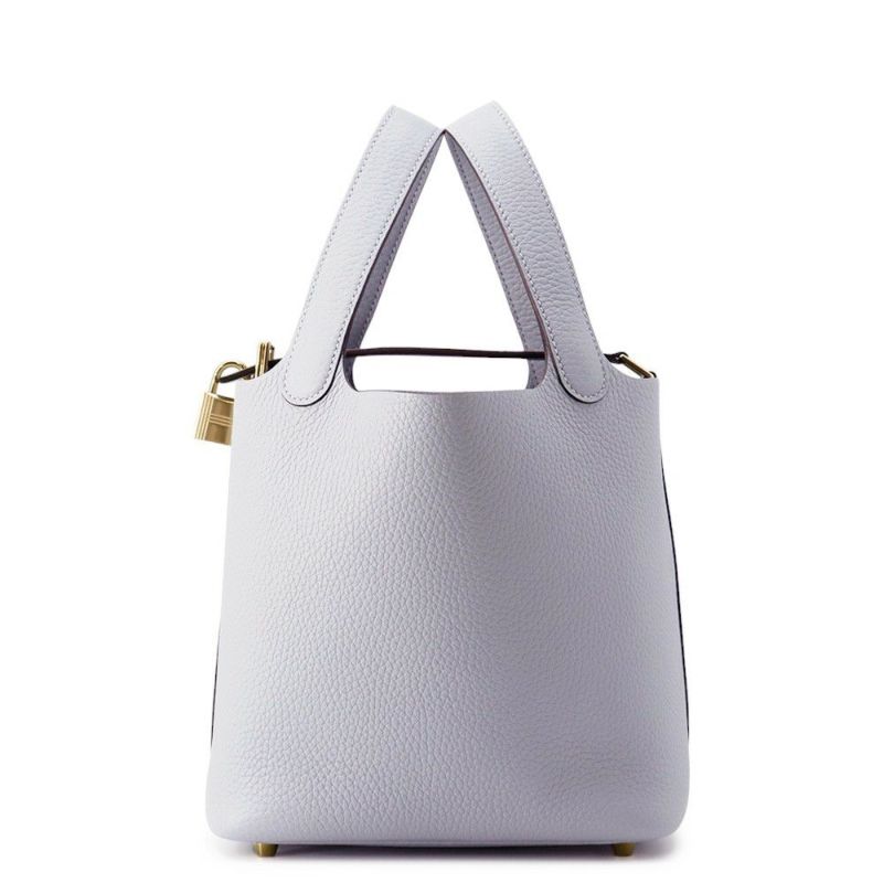 エルメス ハンドバッグ ピコタンロックPM グリパンタン/シャンパンゴールド金具 トリヨンクレマンス K刻印