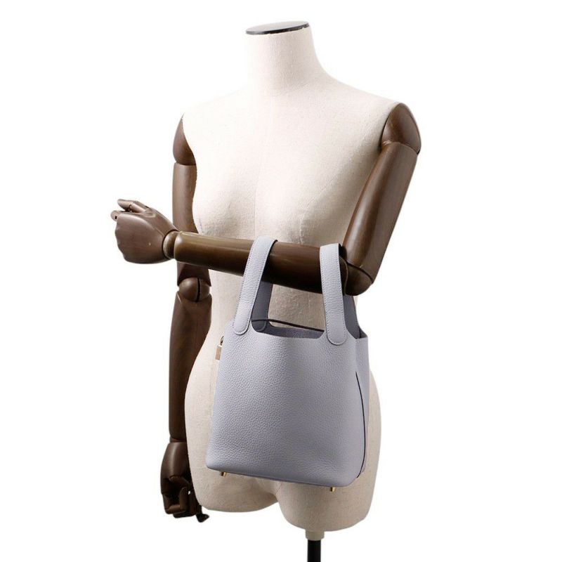 エルメス ハンドバッグ ピコタンロックPM グリパンタン/シャンパンゴールド金具 トリヨンクレマンス K刻印