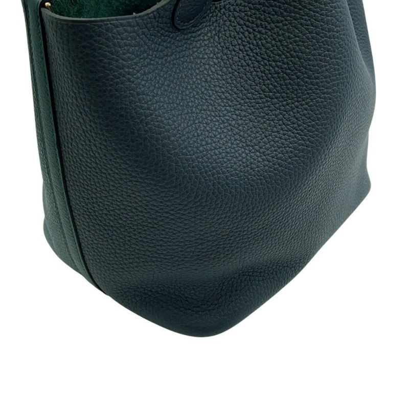 エルメス ピコタンロックMM カザック2 ブルーニュイ/ヴェールシプレス/ブラック/ゴールド金具 トリヨンクレマンス Y刻印