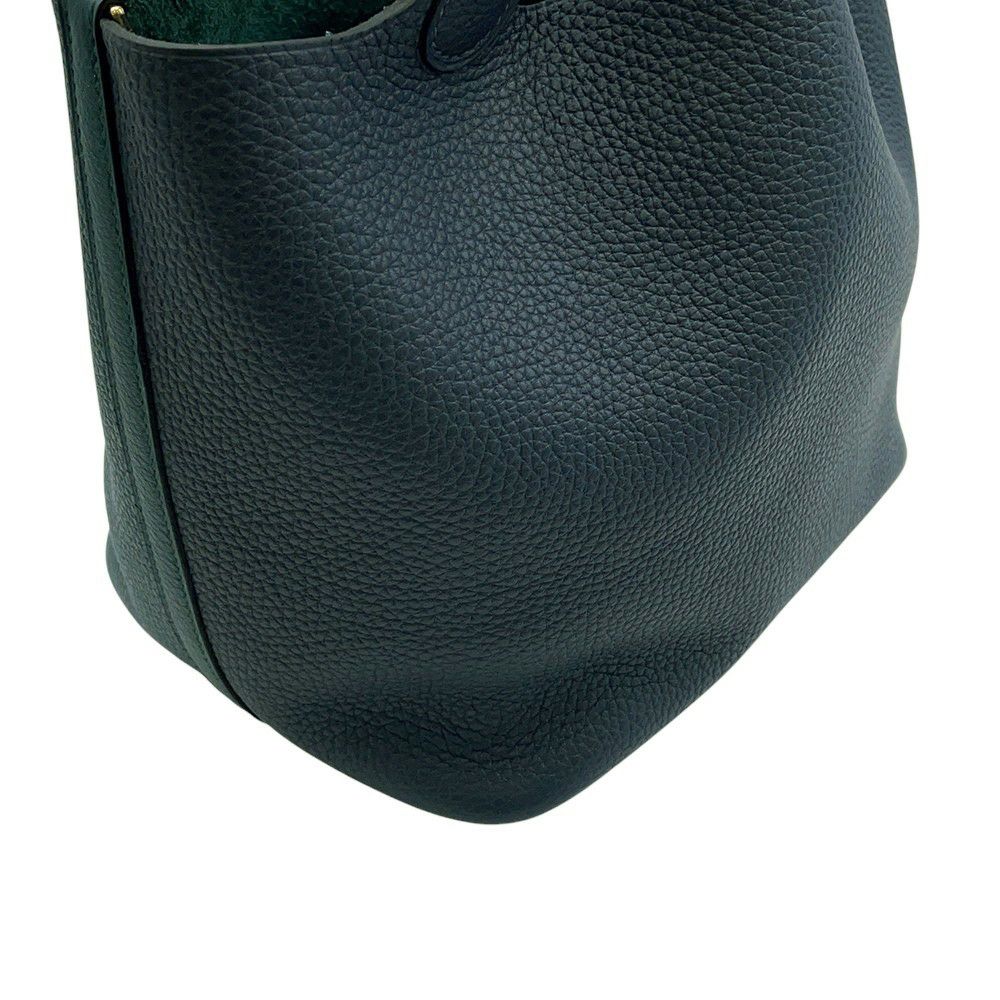 エルメス ピコタンロックMM カザック2 ブルーニュイ/ヴェールシプレス/ブラック/ゴールド金具 トリヨンクレマンス Y刻印