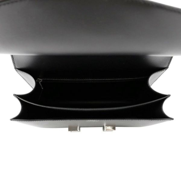 エルメス ショルダーバッグ コンスタンス3 24 ブラック/オンブレ/シルバー金具 ヴォーマダム/リザード Y刻印 黒