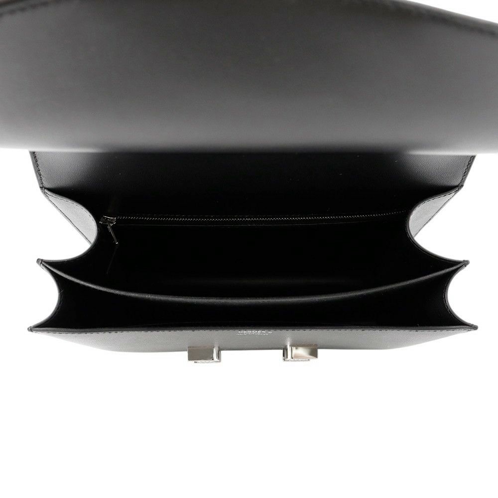 エルメス ショルダーバッグ コンスタンス3 24 ブラック/オンブレ/シルバー金具 ヴォーマダム/リザード Y刻印 黒