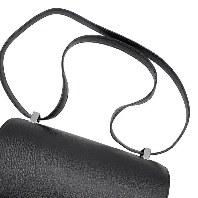 エルメス ショルダーバッグ コンスタンス3 24 ブラック/オンブレ/シルバー金具 ヴォーマダム/リザード Y刻印 黒