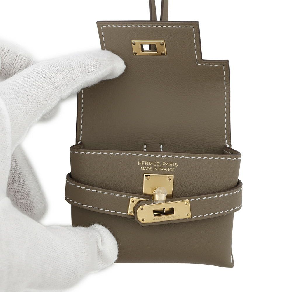 エルメス バッグチャーム ケリー フェスティバル エトゥープ/ゴールド金具 スイフト K刻印